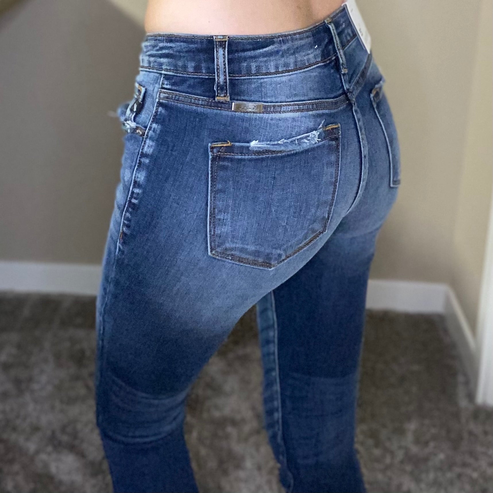 Kancan Angela Mid Rise Super Skinny Jeans